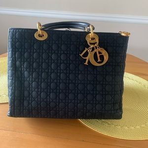 Dior Black Canvas Satchel